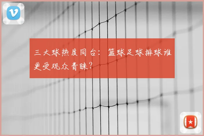 三大球热度同台:篮球足球排球谁更受观众青睐?