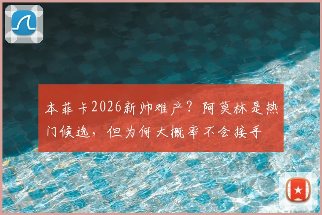 本菲卡2026新帅难产?阿莫林是热门候选,但为何大概率不会接手